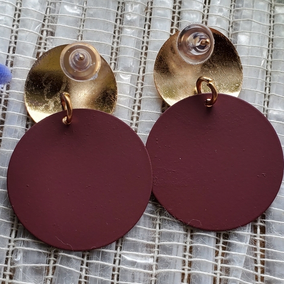 Fashion Bohemian Round Drop Metal Earrings, purple - Picture 12 of 13